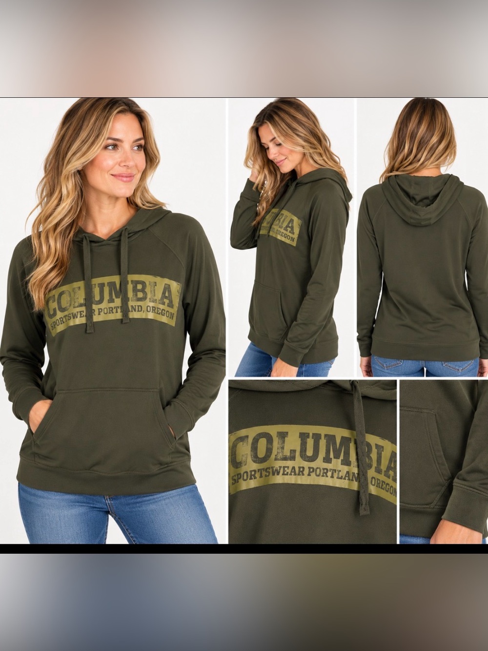 Columbia Sportswear Women’s L Green Graphic Performance Hoodie